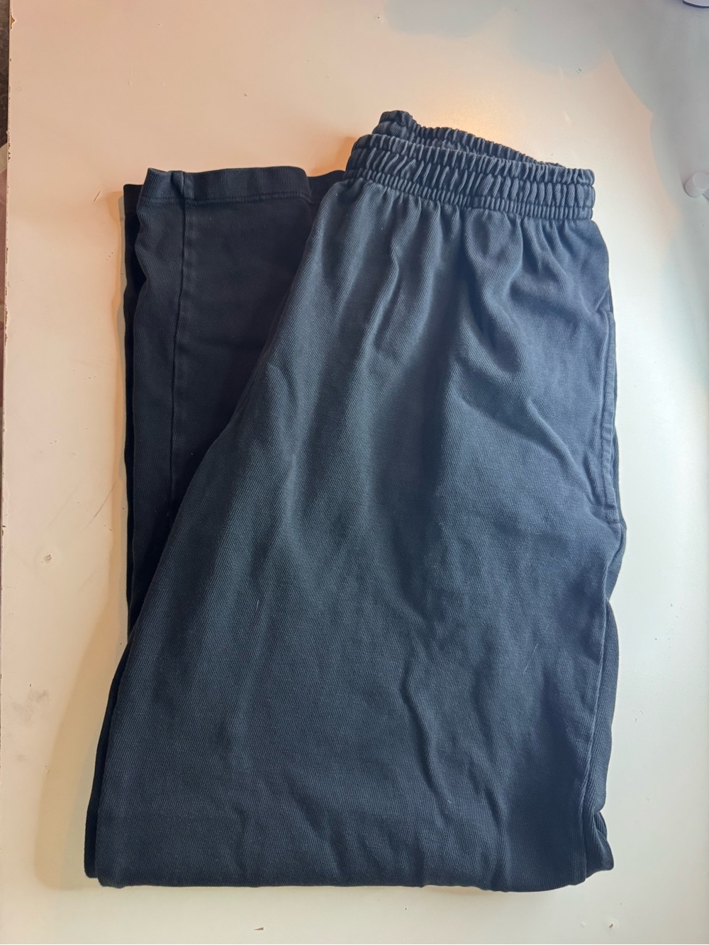 John Galt/Brandy Melville Navy Black Anastasia Wide Leg Sweatpants